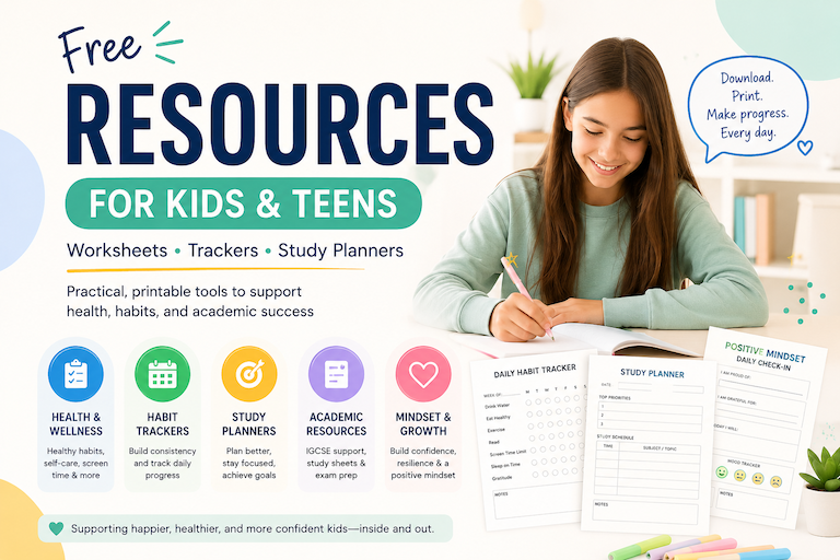 Free Printable Resources for Kids & Teens — Worksheets, Planners & IGCSE Tools